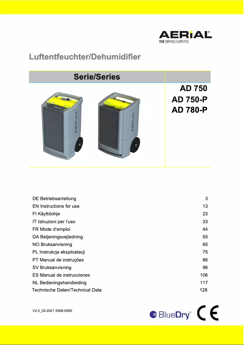 Imagen de la primera página del manual del dispositivo AD 780-P