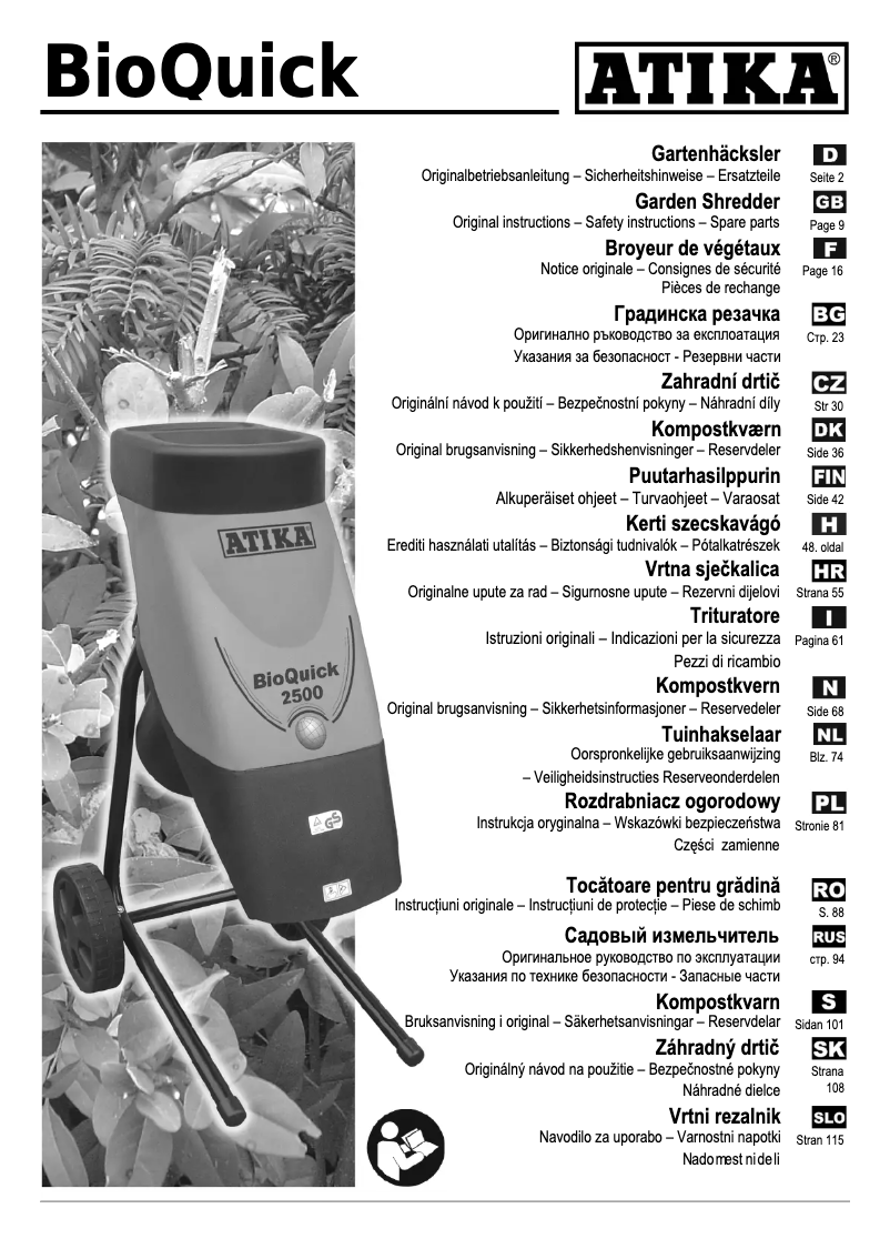 Página 1 del manual Manual de usuario ATIKA BioQuick 2500