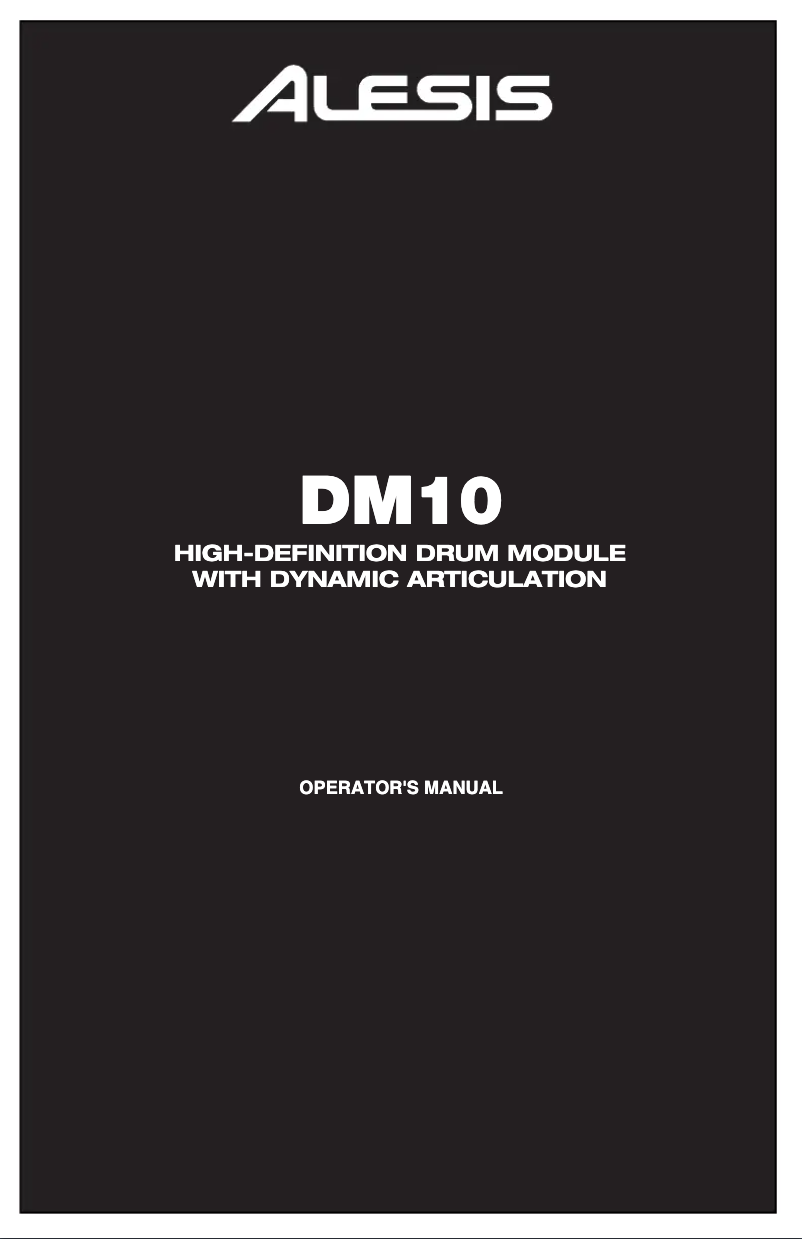 Página nº 1 - Manual de usuario Alesis DM10