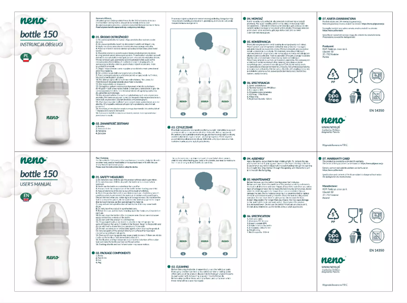 Página 1 del manual Manual de usuario Neno Bottle 150