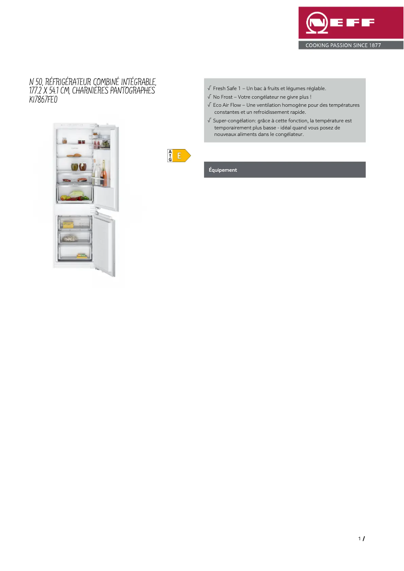 Imagen de la primera página del manual del dispositivo KI7867FE0