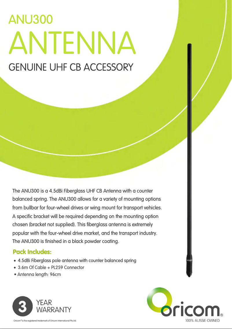 Imagen de la primera página del manual del dispositivo ANU300