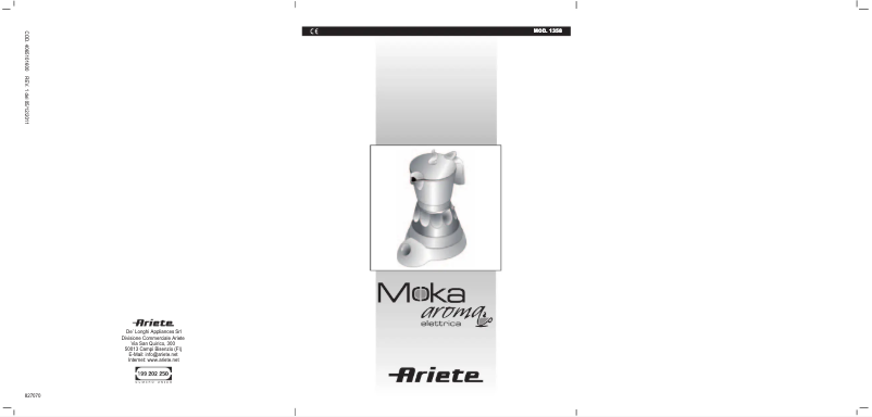 Página 1 del manual Manual de instrucciones Ariete Moka Aroma Elettrica 1358