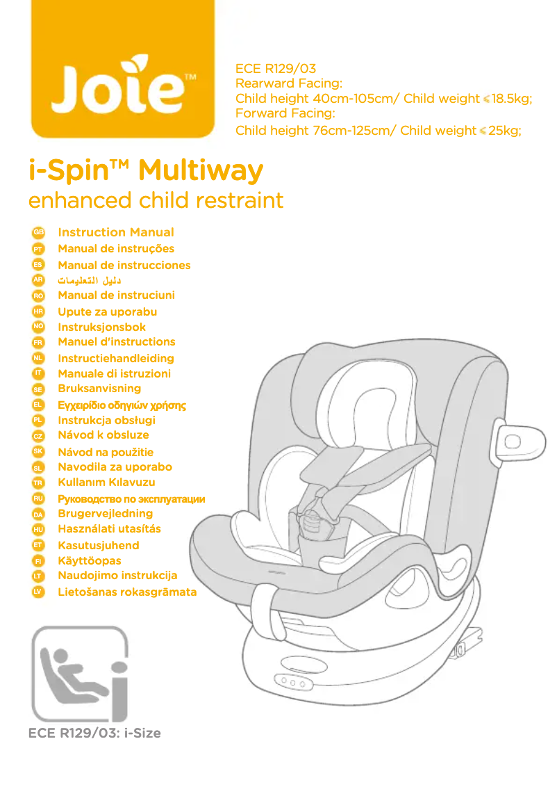 Imagen de la primera página del manual del dispositivo I-Spin Multiway