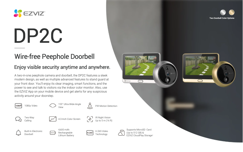 Página nº 1 - Ficha técnica EZVIZ DP2C