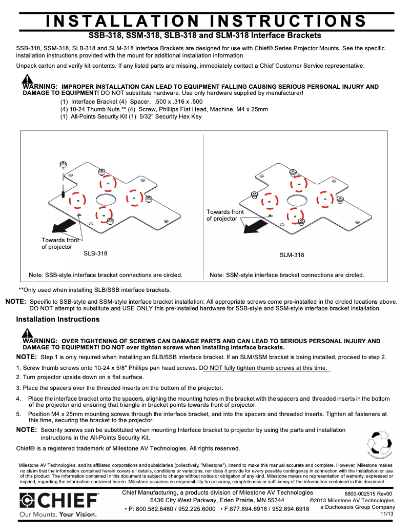 Imagen de la primera página del manual del dispositivo SSB318
