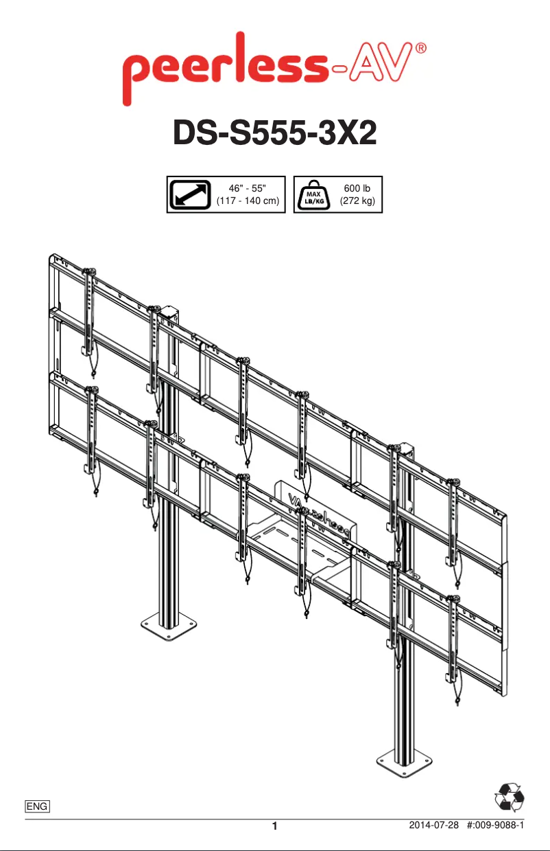 Página nº 1 - Manual de usuario Peerless-AV DS-S555-3X2