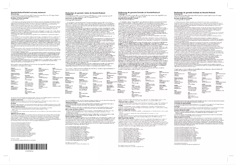 Imagen de la primera página del manual del dispositivo Scanjet 4600