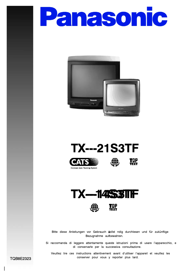 Página nº 1 - Manual de usuario Panasonic TX-21S3TF