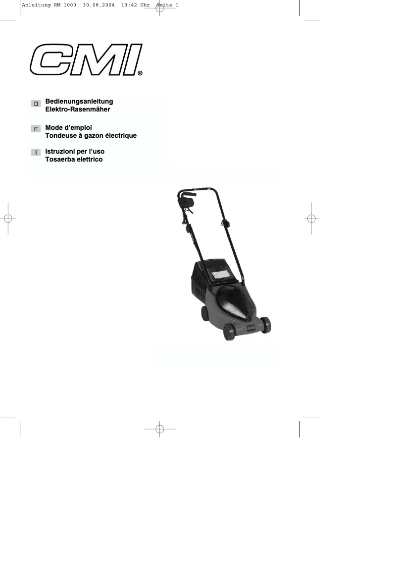 Página 1 del manual Manual de usuario CMI RM 1000