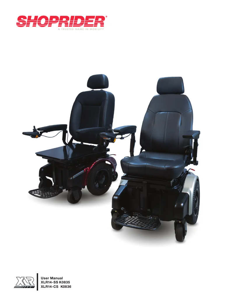 Página nº 1 - Manual de usuario Shoprider XLR14-CS