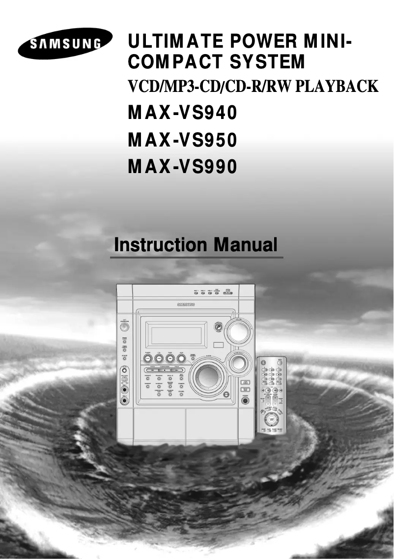 Página nº 1 - Manual de usuario Samsung MAX-VS950