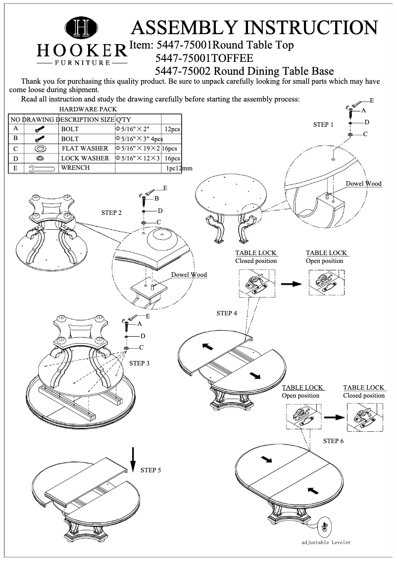 Imagen de la primera página del manual del dispositivo 5447-75001TOFFEE
