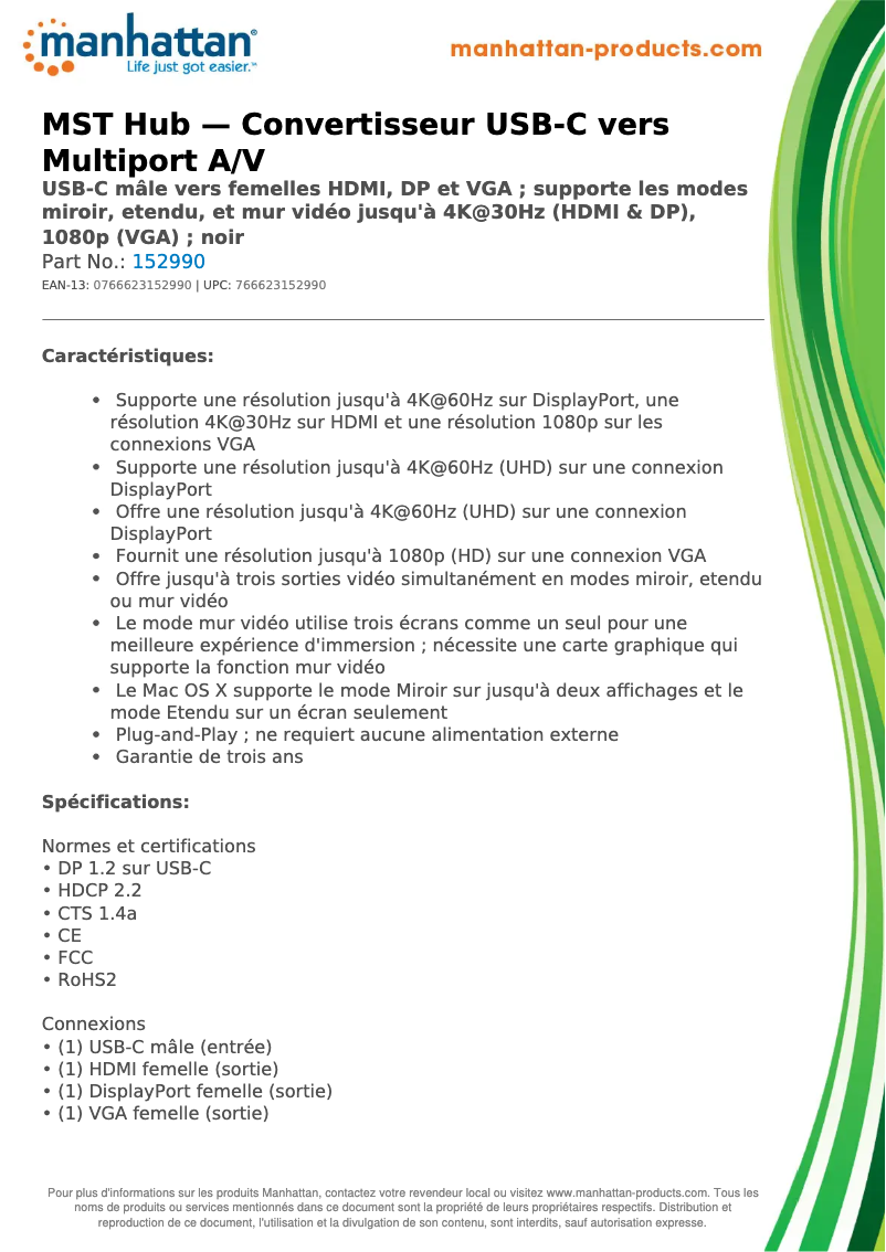 Imagen de la primera página del manual del dispositivo 152990