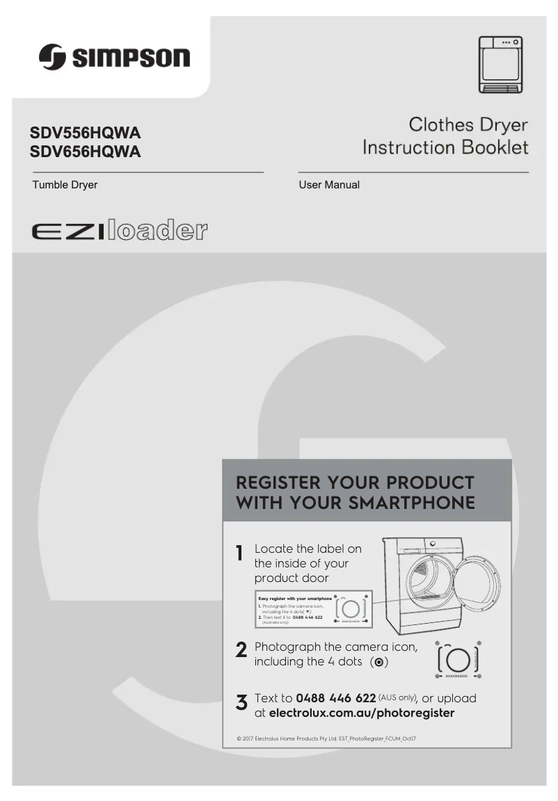 Página 1 del manual Manual de usuario Simpson SDV556HQWA