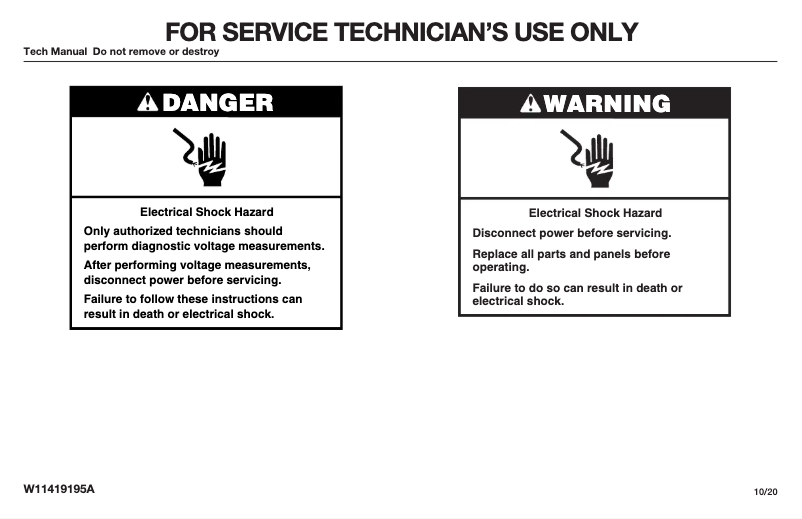 Página 1 del manual Información de garantía Whirlpool WOS72EC7HS