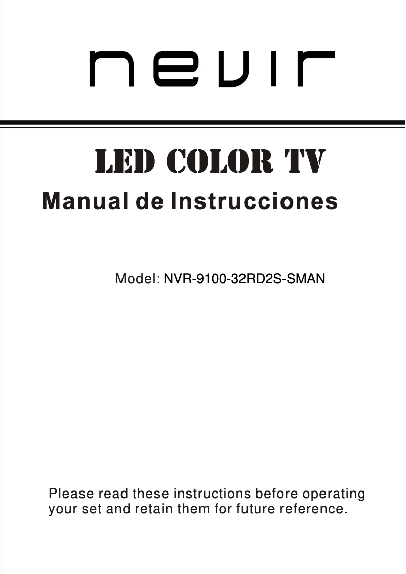 Página 1 del manual Manual de usuario Nevir NVR-9100-32RD2S-SMAN