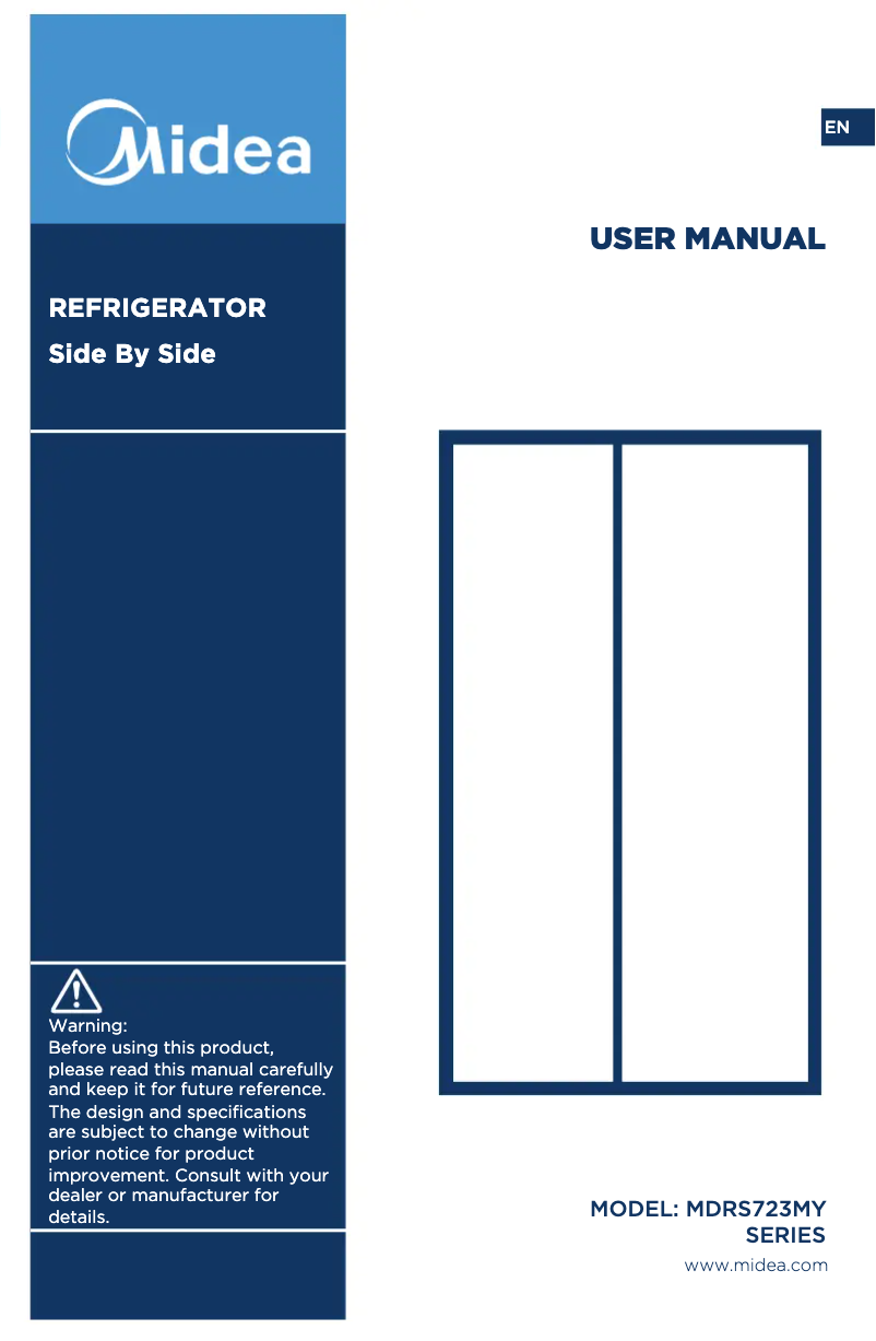 Imagen de la primera página del manual del dispositivo MDRS723MYF28