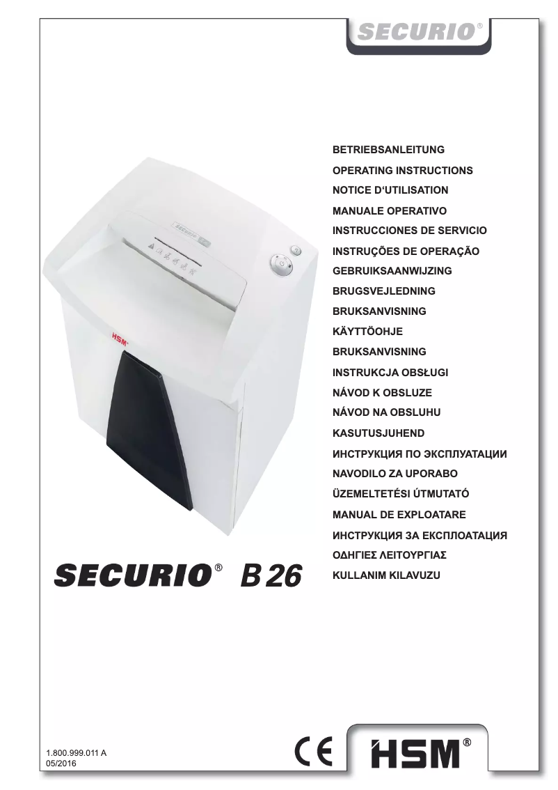 Página 1 del manual Manual de usuario HSM Securio B26