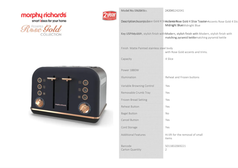 Imagen de la primera página del manual del dispositivo Accents 242041