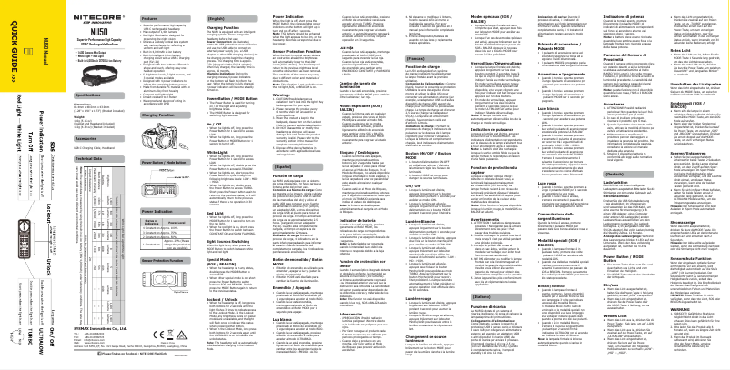 Página 1 del manual Manual de usuario Nitecore NU50