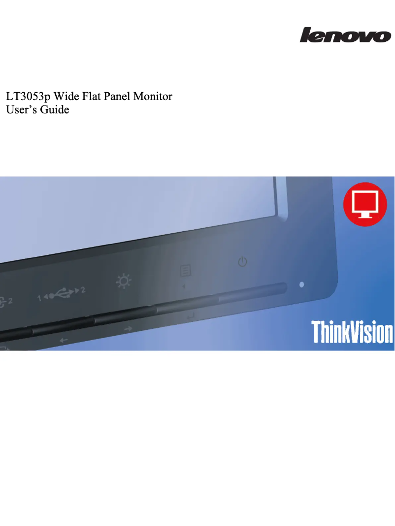 Página nº 1 - Manual de usuario Lenovo ThinkVision LT3053p