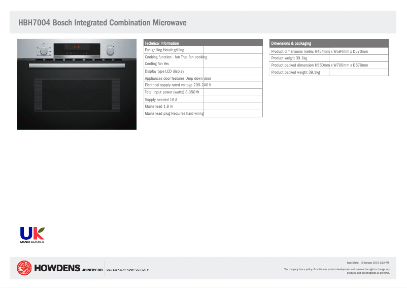 Imagen de la primera página del manual del dispositivo CMA583MS0B