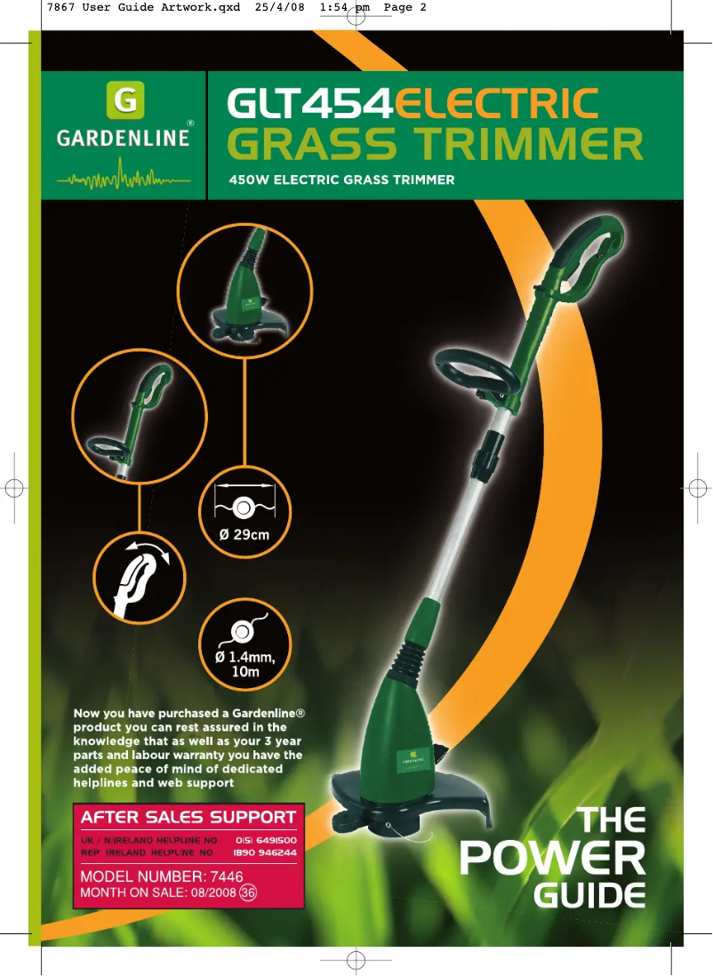 Página nº 1 - Manual de usuario Gardenline GLT 454