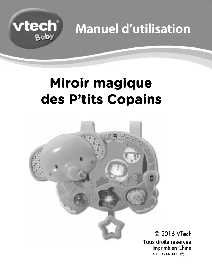 Página 1 del manual Manual de usuario Vtech Miroir magique des P'tits Copains
