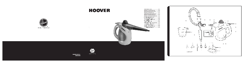 Página 1 del manual Manual de usuario Hoover SteamJet Handy SSNH 1000