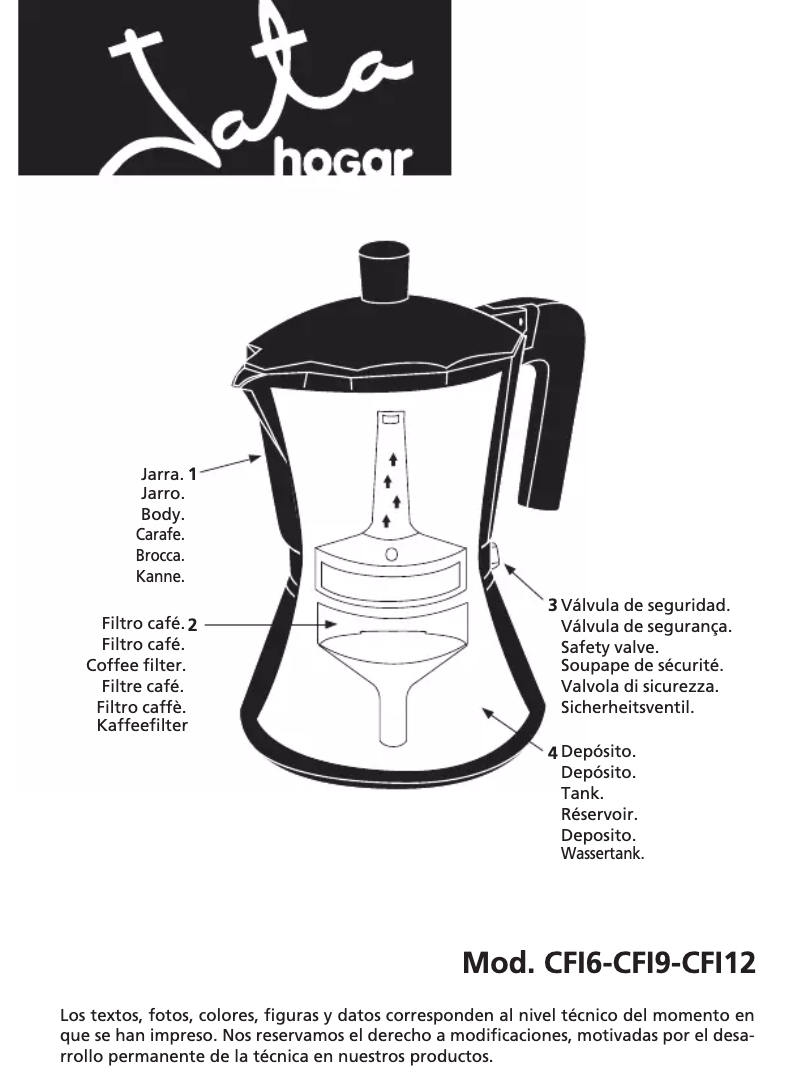 Imagen de la primera página del manual del dispositivo CFI9