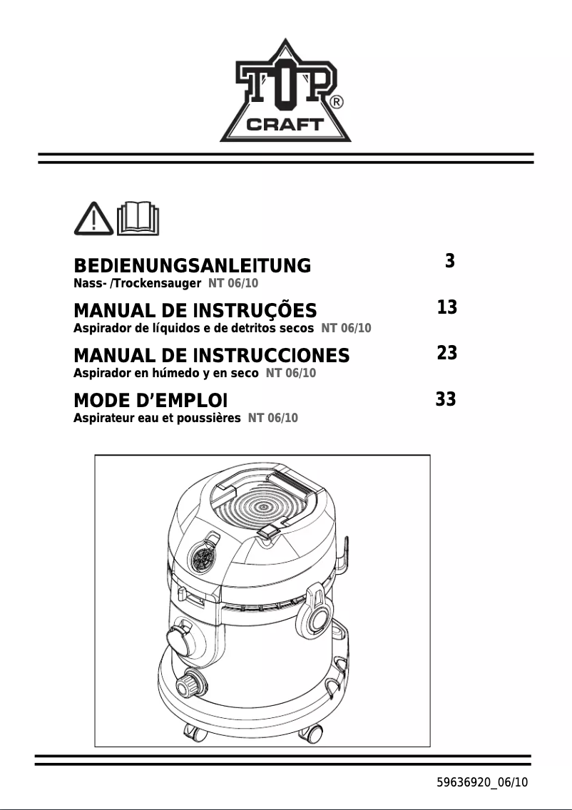 Imagen de la primera página del manual del dispositivo NT 06/10
