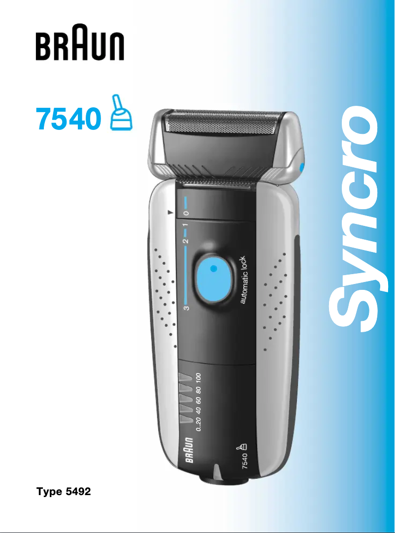 Imagen de la primera página del manual del dispositivo Syncro 7540