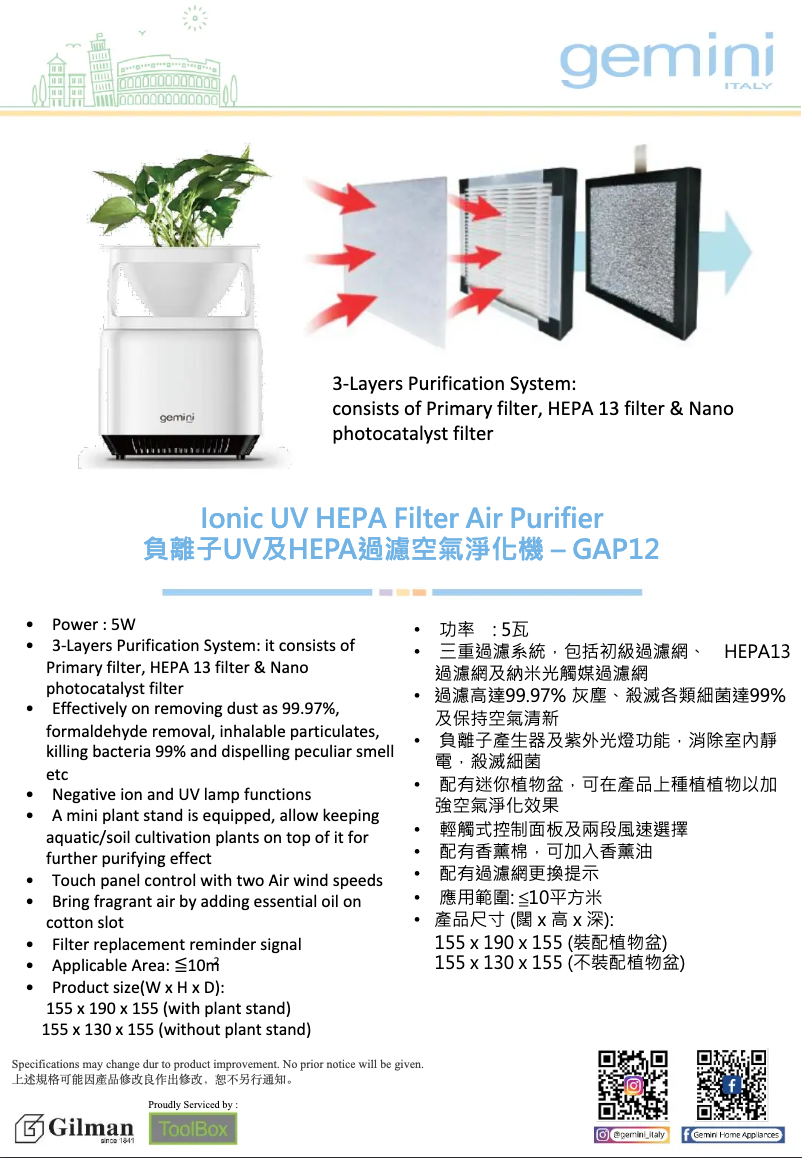 Imagen de la primera página del manual del dispositivo GAP12