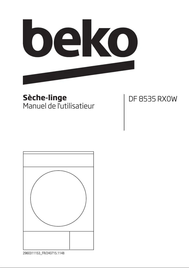 Página 1 del manual Manual de usuario Beko DF 8535 RX0W