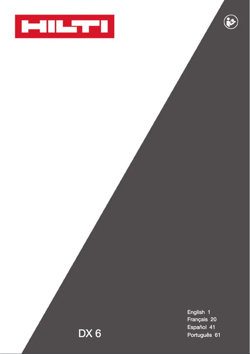 Página 1 del manual Manual de usuario Hilti DX 6