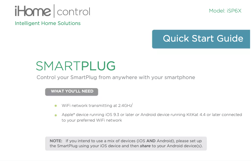 Imagen de la primera página del manual del dispositivo ISP6X
