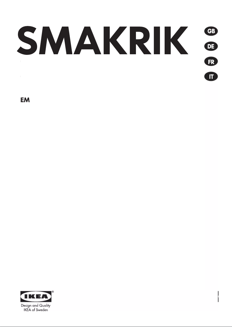 Imagen de la primera página del manual del dispositivo Smakrik EM