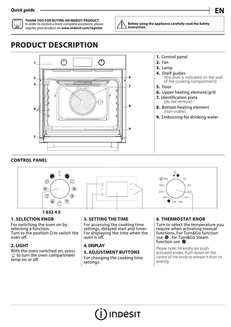 Página nº 1 - Manual de usuario Indesit KFWS 3844 H IX UK