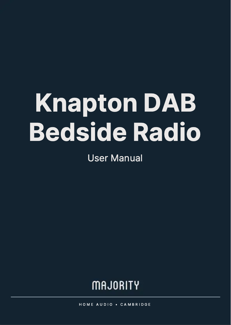 Página 1 del manual Manual de usuario Majority Knapton