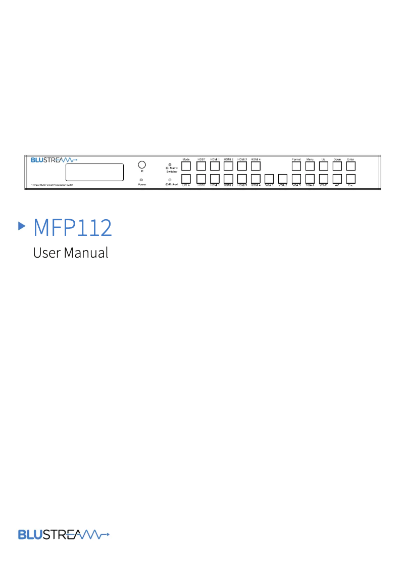 Imagen de la primera página del manual del dispositivo MFP112