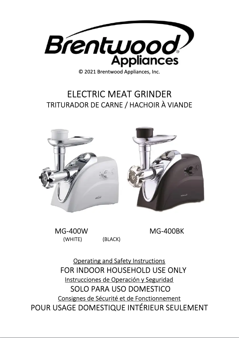 Página 1 del manual Manual de usuario Brentwood MG-400W