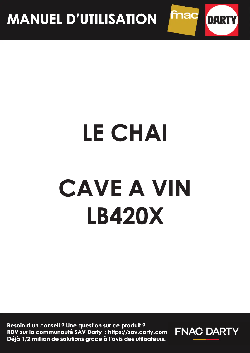 Imagen de la primera página del manual del dispositivo LB420X