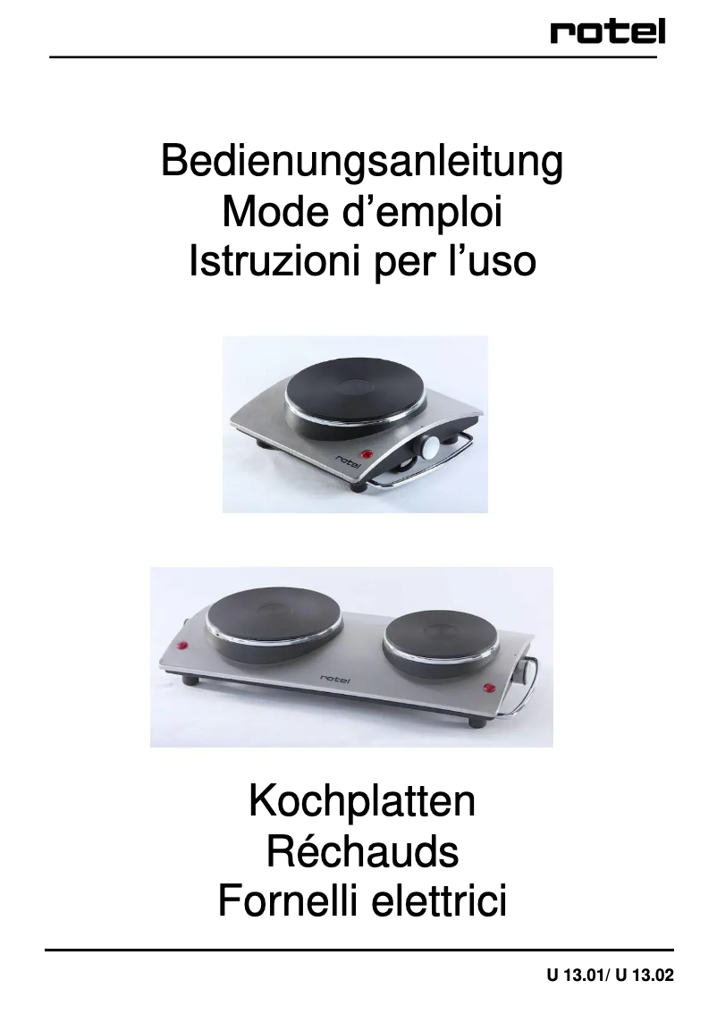 Página 1 del manual Manual de usuario Rotel U 13.02CH