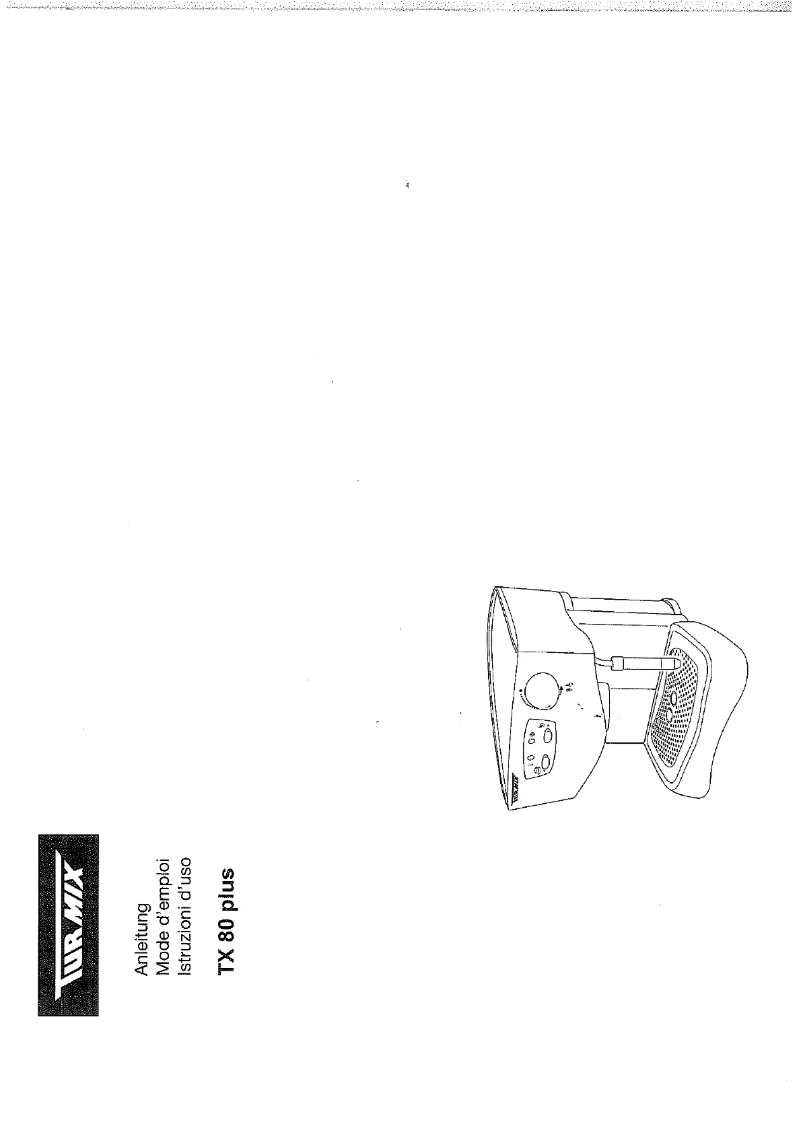 Imagen de la primera página del manual del dispositivo TX 80 plus