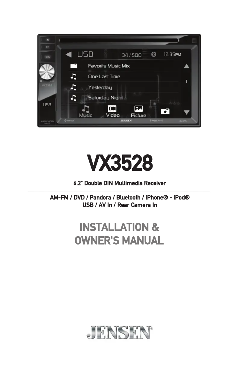 Página nº 1 - Manual de usuario Jensen VX3528