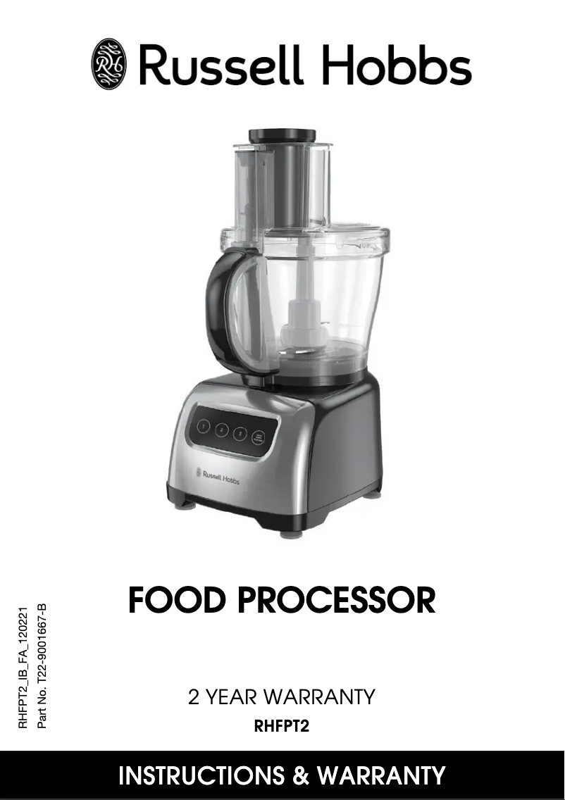 Imagen de la primera página del manual del dispositivo RHFPT2