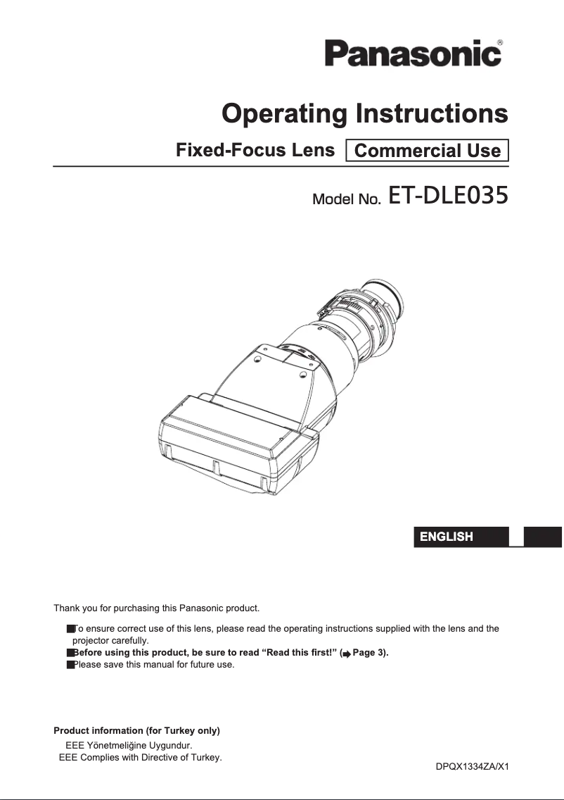 Imagen de la primera página del manual del dispositivo ET-DLE035