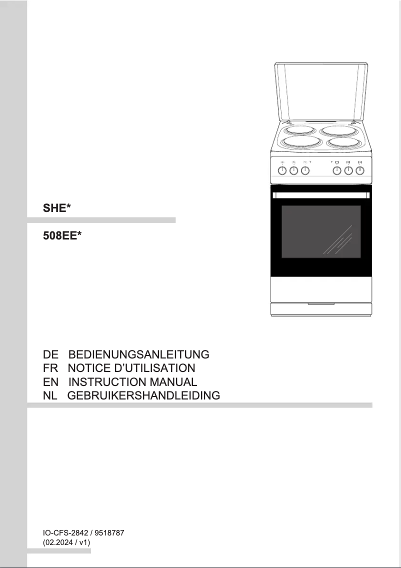 Imagen de la primera página del manual del dispositivo SHE 11545 W