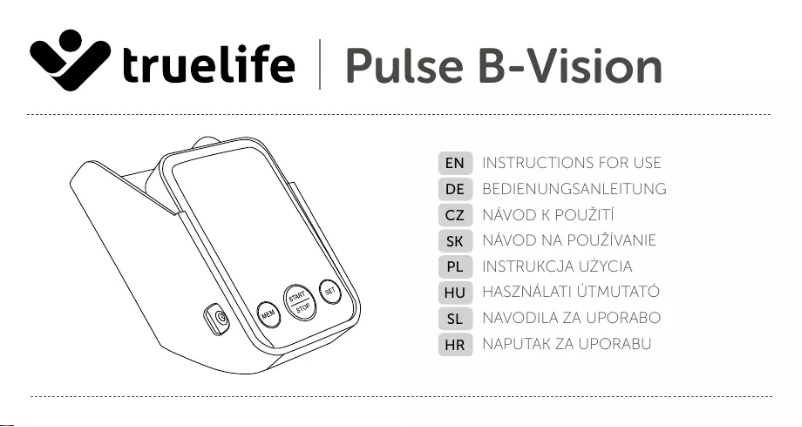 Imagen de la primera página del manual del dispositivo Pulse B-Vision